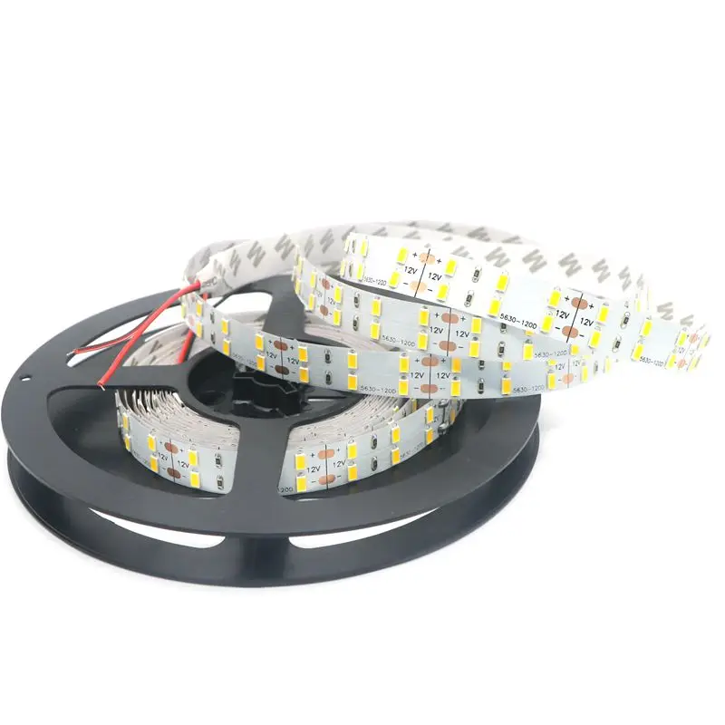 100 м светодиодный полосы 5630 DC12V гибкий свет двойной ряд 120 светодиодный s 30LM не обладает водонепроницаемостью: теплый белый цвет