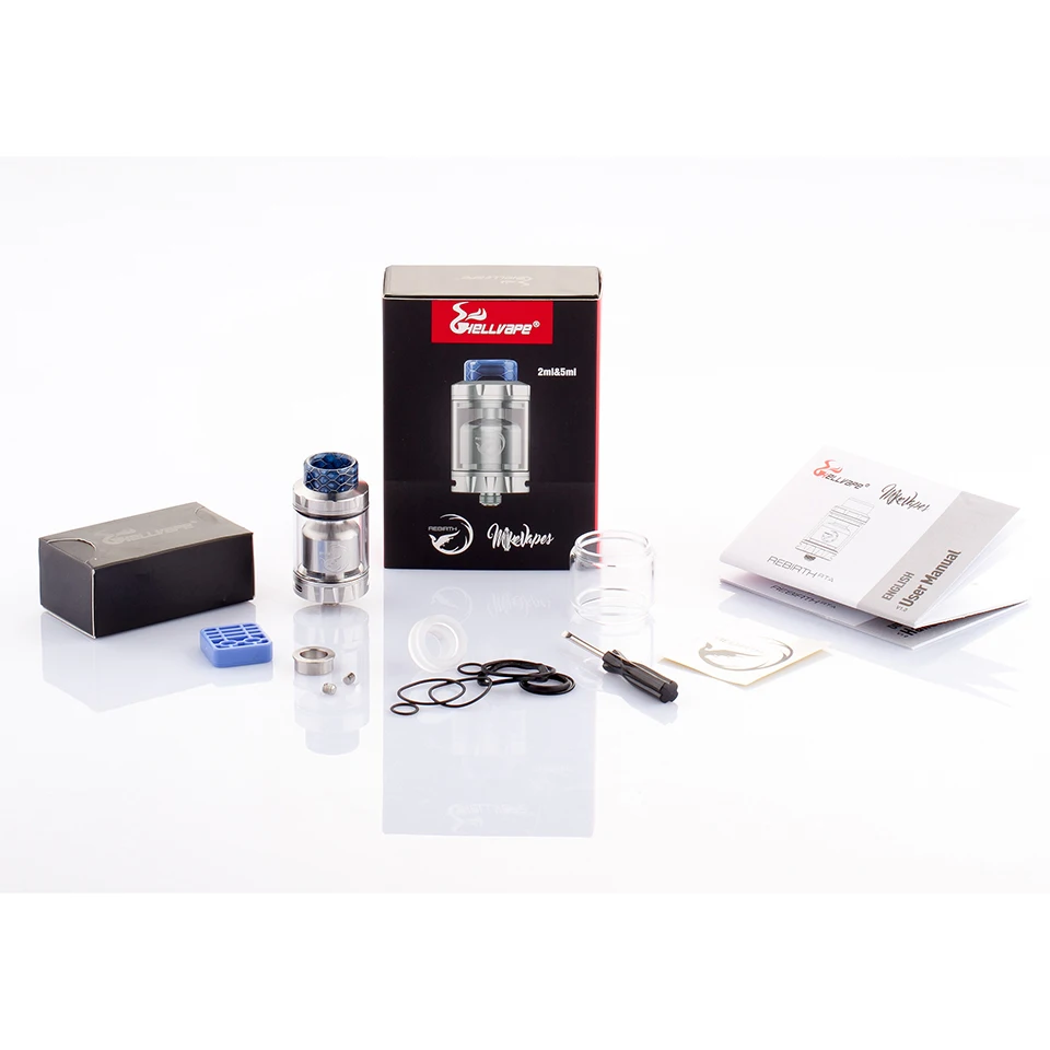 Оригинальные электронные сигареты Hellvape Rebirth RTA бак 25 мм диаметр 2 мл/5 мл 510 нить