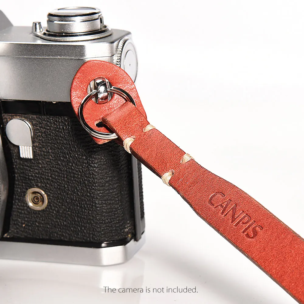 Регулируемый кожаный ремешок для камеры CANPIS коричневого и черного цвета с