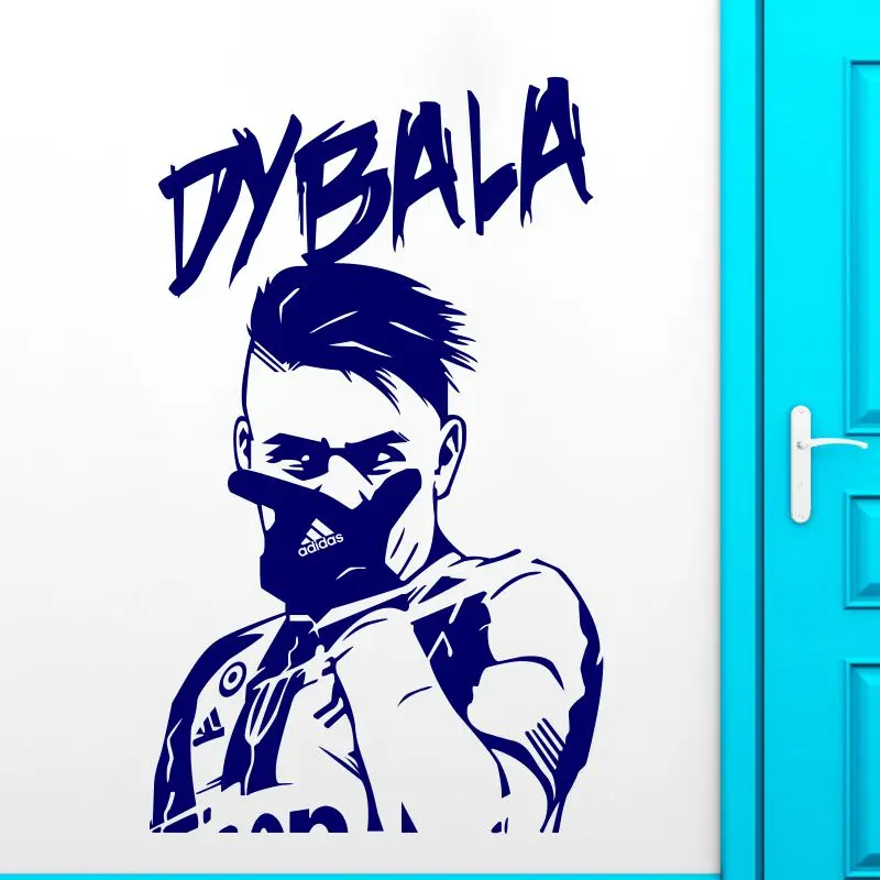 CHM Portero de futbol etiqueta engomada del jugador Deportes Futbol coche cascos nombre dybala деколь 1221|Наклейки на стену| |