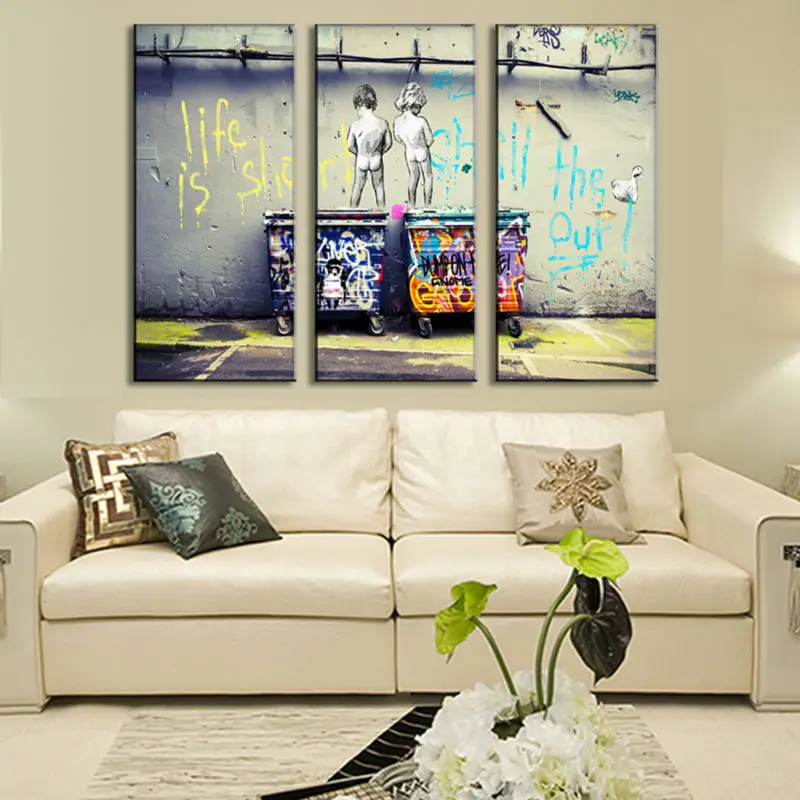 Хит продаж набор Banksy Art Life Is Short Chill The Duck Out Классический абстрактный Рисунок
