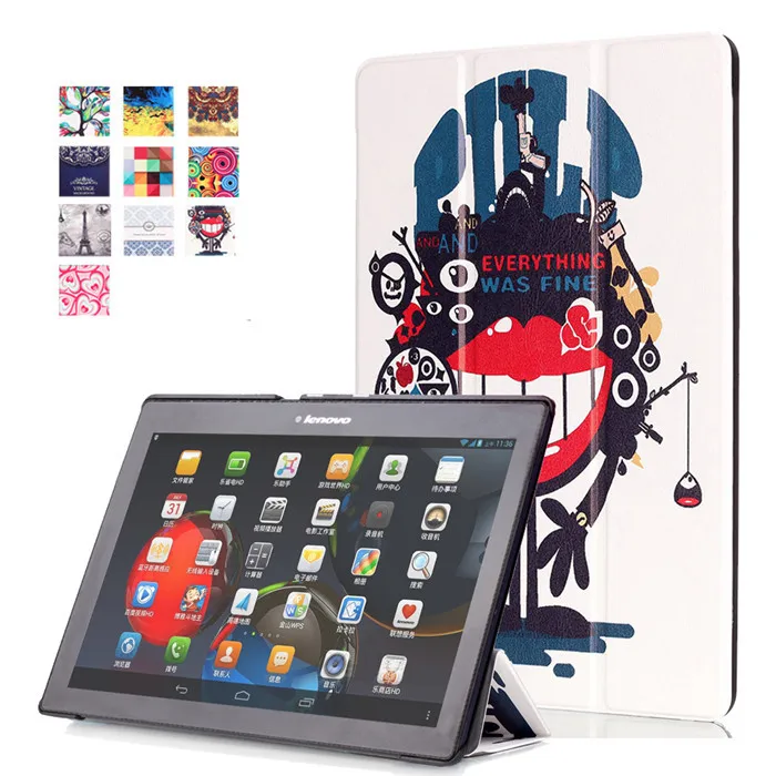 100 шт. искусственная кожа Стенд чехол для Lenovo TAB2 Tab 2 A10 70 A10-70 a10-70f a10-70lc 10.1
