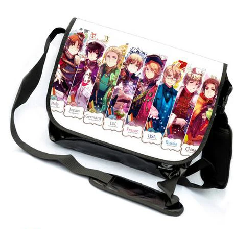 2 Axis Powers Hetalia школьные сумки аниме APH Холщовая Сумка через плечо Студенческая сумка для книг - Цвет: 2