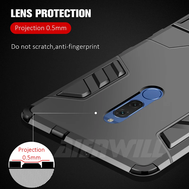 Для HUAWEI mate 10 lite чехол Kickstand жесткая задняя панель из поликарбоната для Huawei