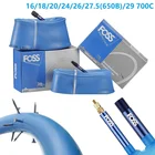 Камера для велосипеда Foss, 161820242627529 дюйма, 700C, Горныйскладной велосипед, резиновая трубка из ТПЭ, Тайвань