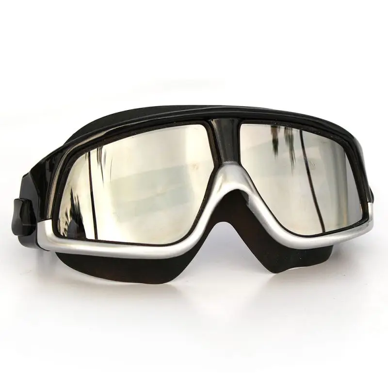 Unisex Silicone Frame Large Swim Glasses Swimming Goggles Anti-Fog UV Protect Men Women Waterproof with Case | Спорт и развлечения