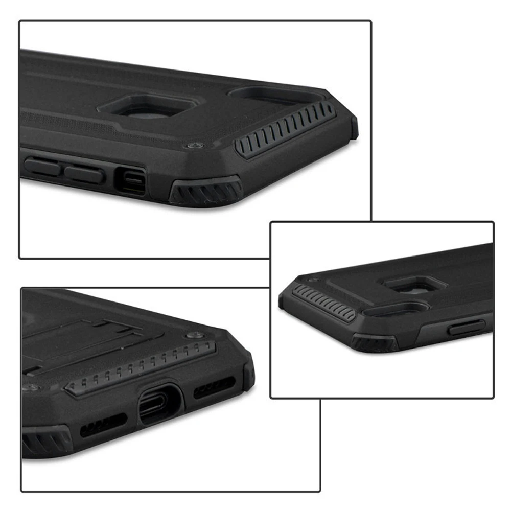 Eqvvol Luxury Armor Shockproof Phone Case For iPhone XR XS MAX X 8 7 6 6s Plus Cases Anti-knock Bracket Stand Cover Matte Coque |