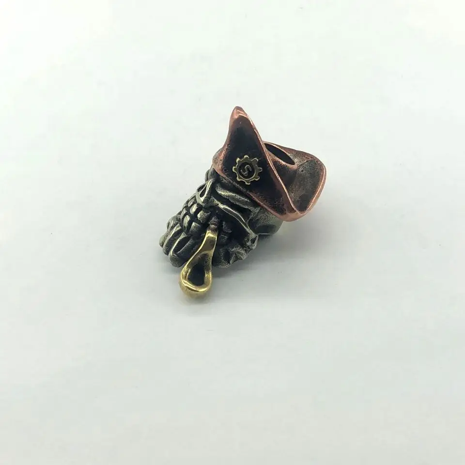 EDC нож бусины медь Pied пиратский череп бусы на шнурок Паракорд инструмент кулон #53 |