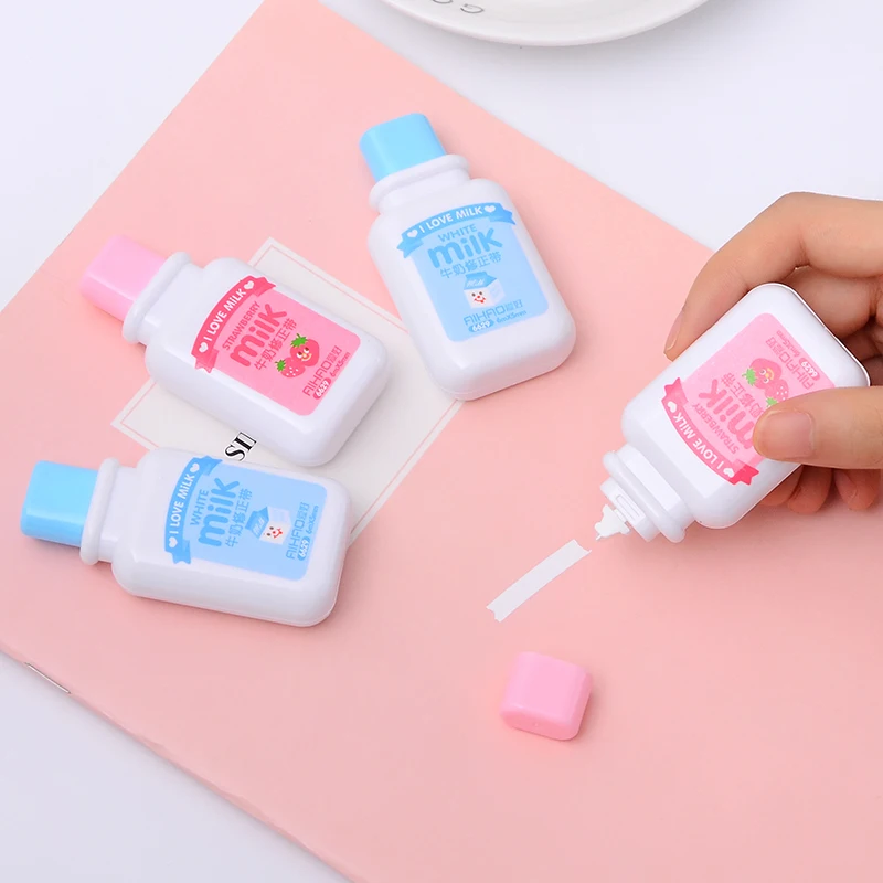 4 шт./лот Kawaii милый корректор молока креативный для детей школы офисные
