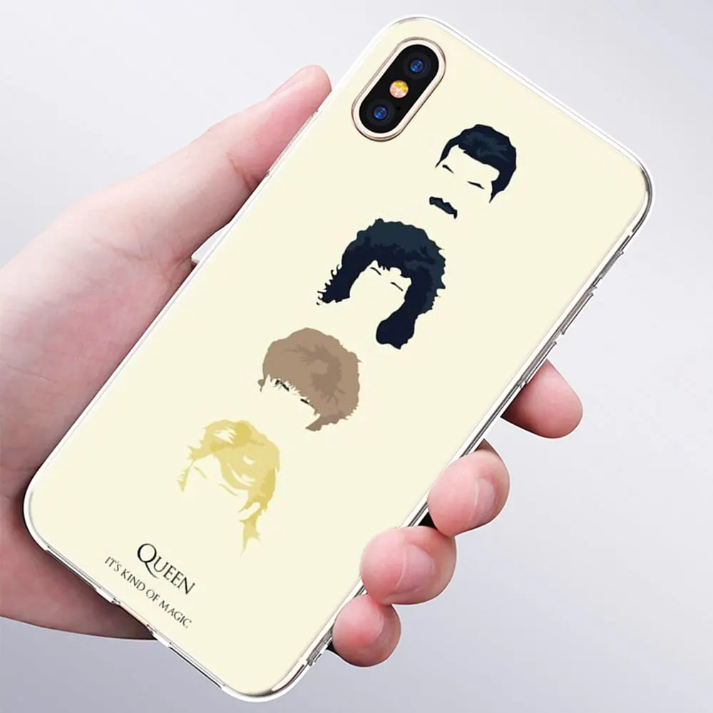 Модный силиконовый чехол-накладка queen band для Apple IPhone 11 Pro XS Max X XR 7 8 6 6s Plus 5s SE, мягкие чехлы из ТПУ