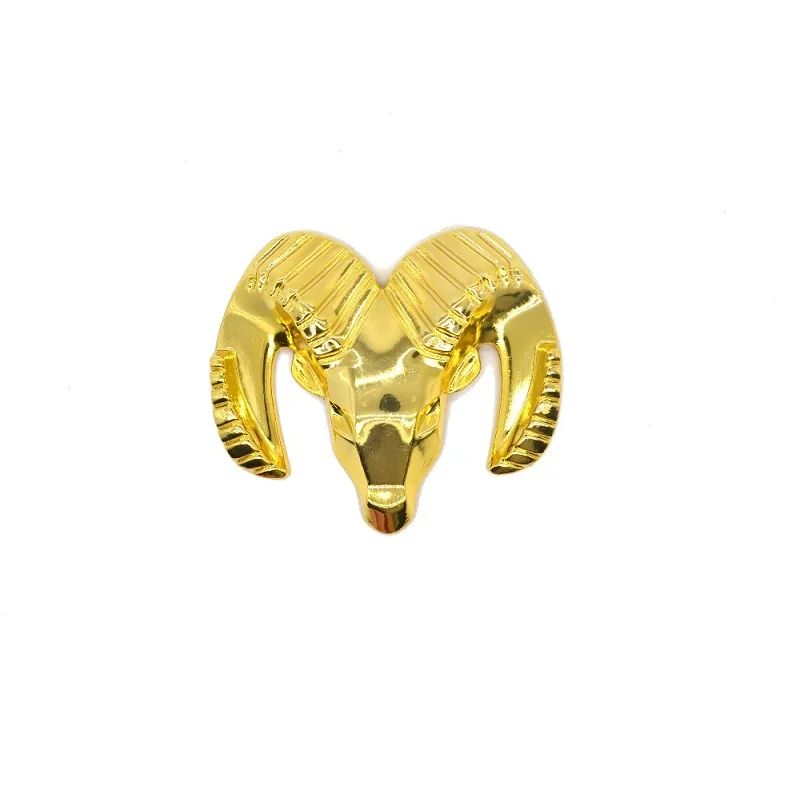 gold small 3D стикер для автомобиля с головой гриля багажника Металлический фитинг Хромовая табличка эмблема наклейка Ram головка для Dodge Ram caliber авто-Стайлинг - Название цвета: gold small
