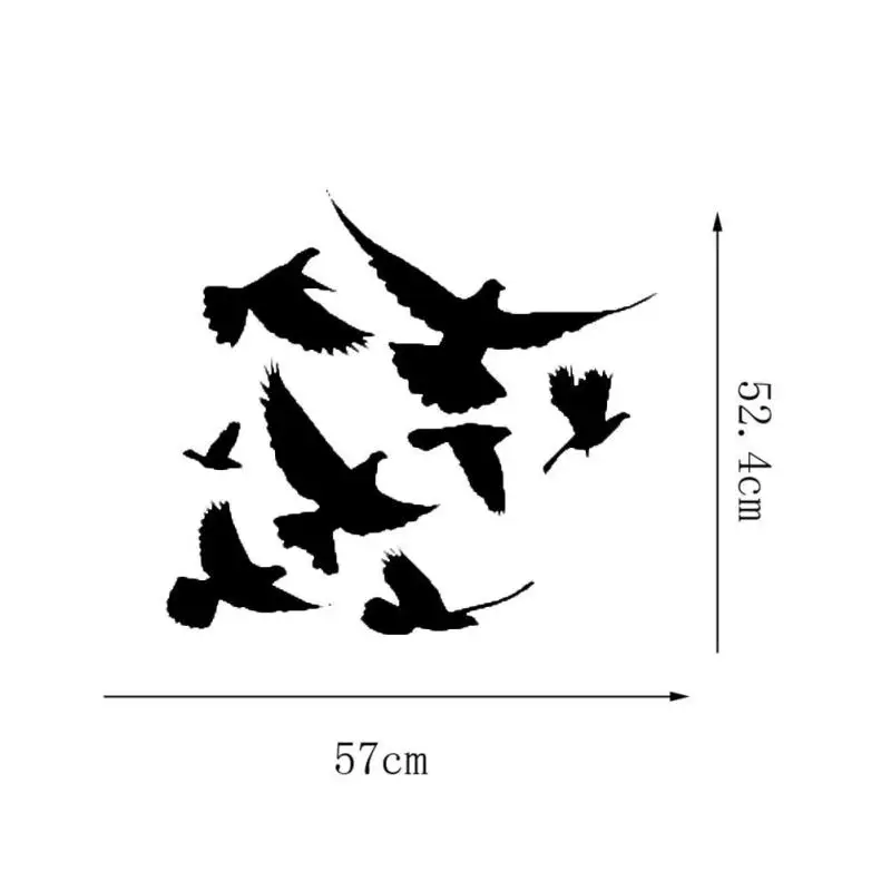 Летящая птица животных наклейки для детской комнаты Стекло окна дома Декор в