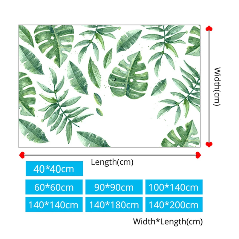 Tropical Plants Linen Table Cloth Geometric lattice Style Multifunctional Rectangle Cover Tablecloth |
