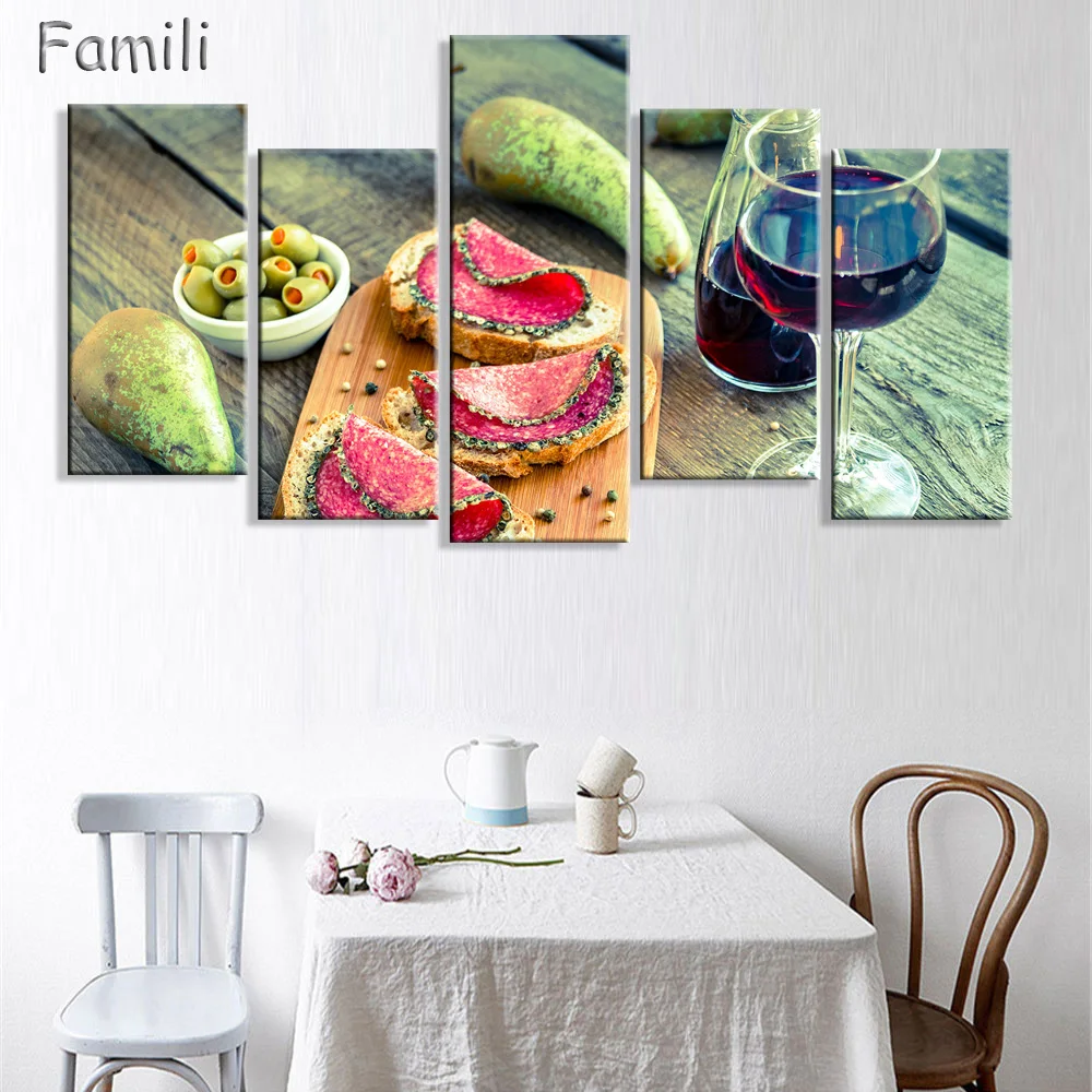 5 шт. Настенная картина клубника и овсянка|art pictures|picture for kitchenkitchen pictures |