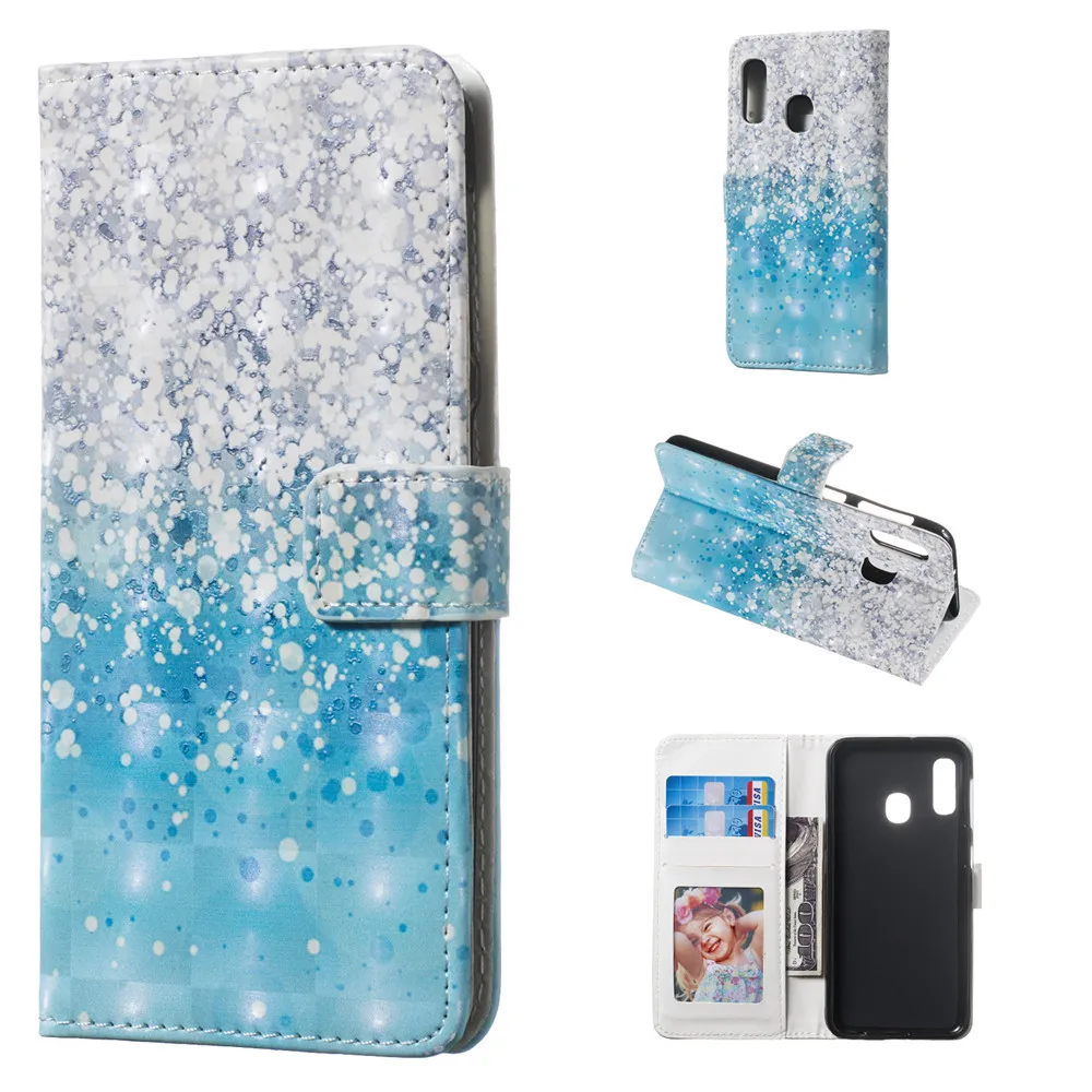 Кожаный чехол для Samsung Galaxy A20E с 3d откидной крышкой A10 A20 A30 A40 A50 A60 A70 A80 M10 M20 Бумажник
