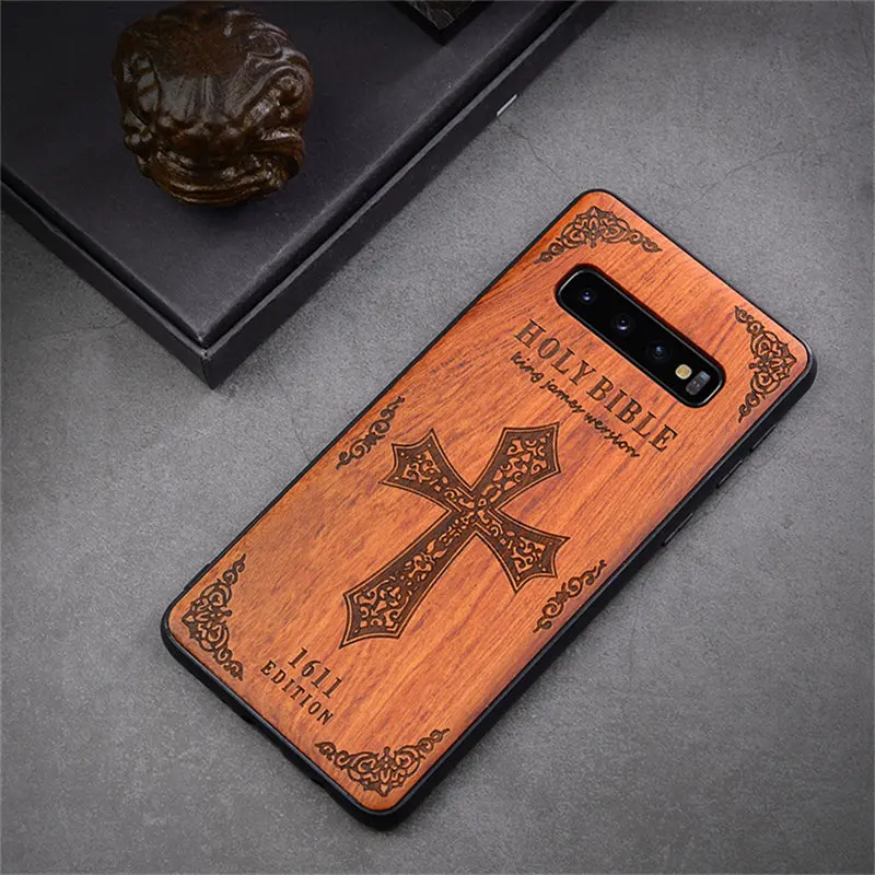 color 5 Новинка, чехол для samsung Galaxy S10, тонкая деревянная задняя крышка, TPU бампер, чехол для samsung S10, samsung s10 plus, чехол для телефона s - Цвет: color 5