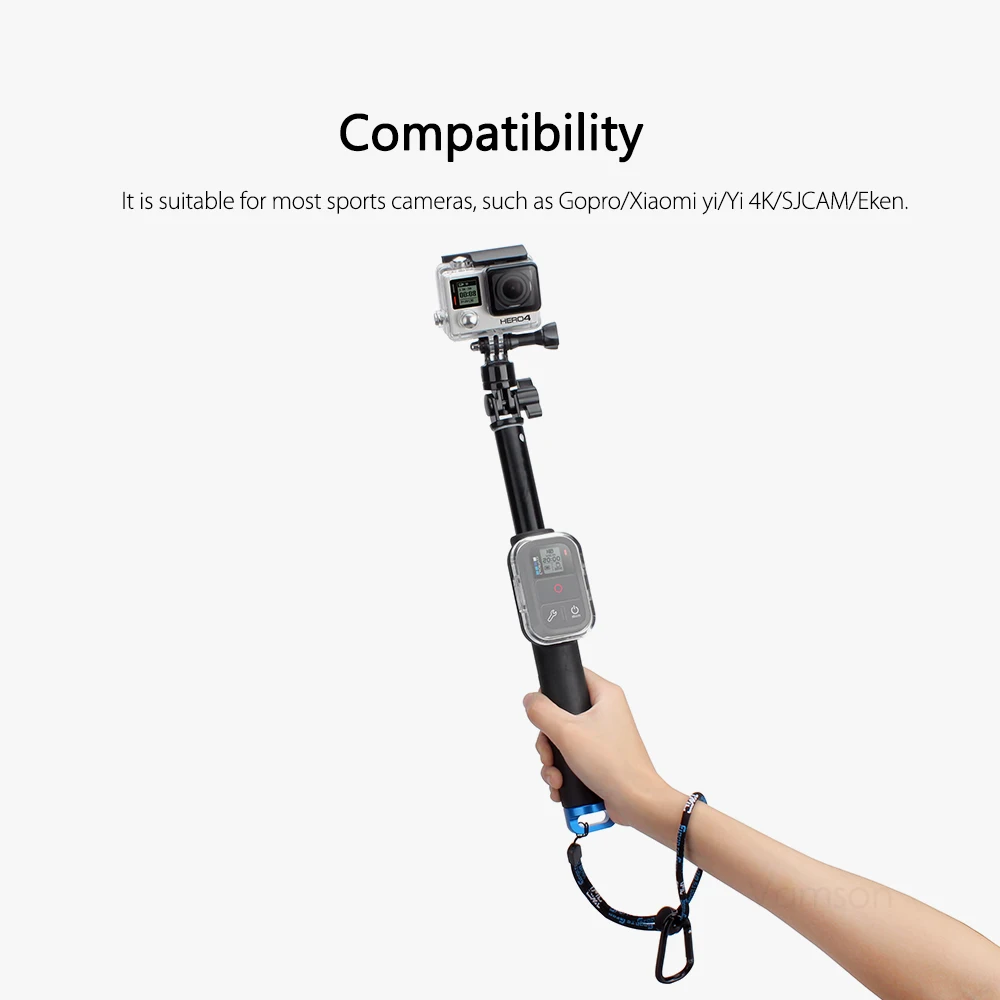 Vamson для Go Pro Аксессуары дистанционного серфинга полюс монопод Ручной палка Штатив для GoPro Hero 6 5 4 3+ для SJCAM для eken