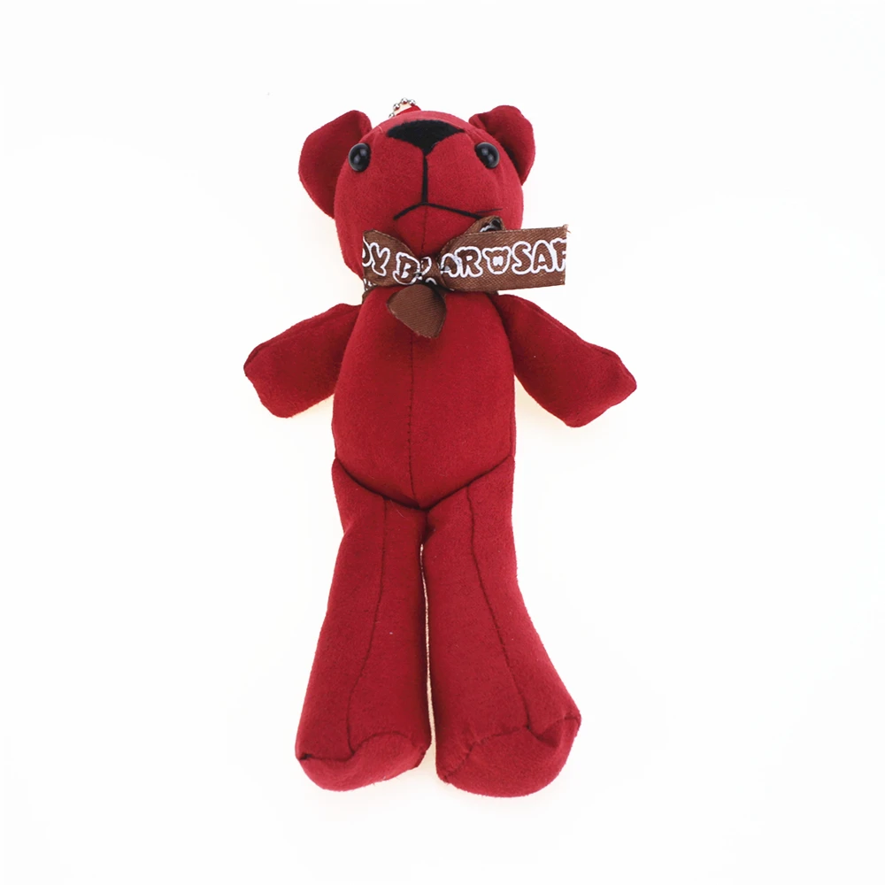 18 см милый Мишка чучела и плюшевый мишка мешок украшения животных маленький