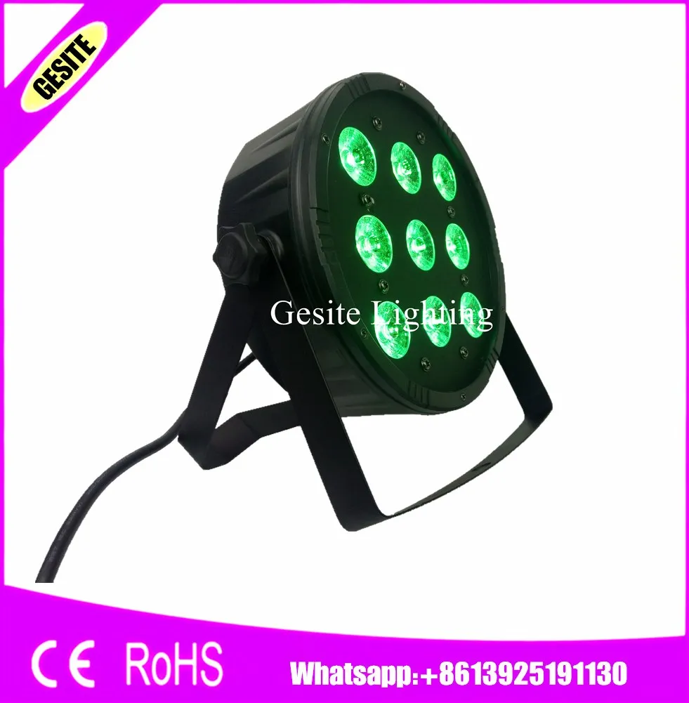 24 шт./лот хорошее качество светодиодный Par Quad 9x12w Wash Dmx Light American DJ RGBW 4 в 1 Led Flat Lamp Disco