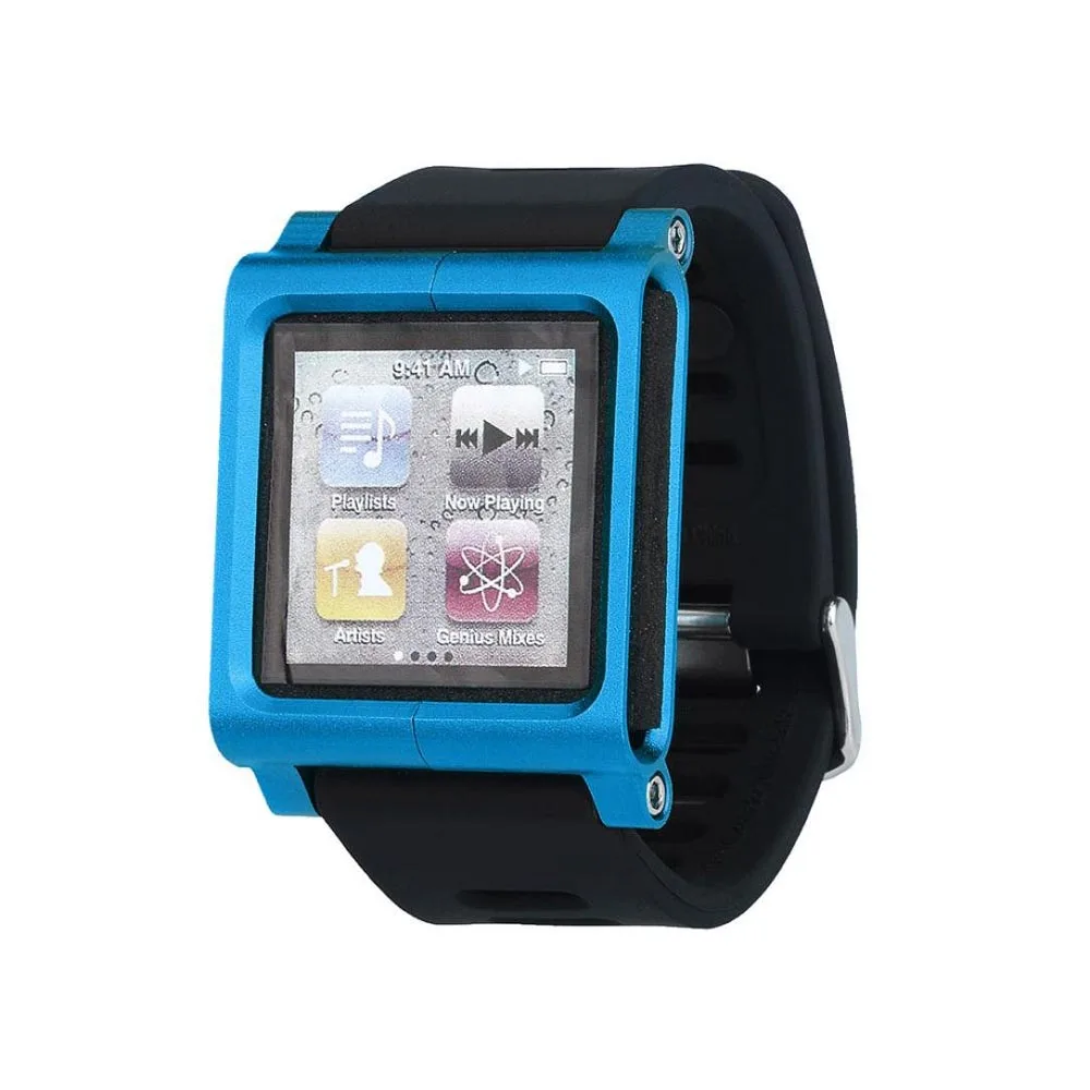 Мультисенсорный ремешок для наручных часов, браслет для iPod Nano 6 6th 6g, алюминиевый металлический чехол - Цвет ремешка: Blue