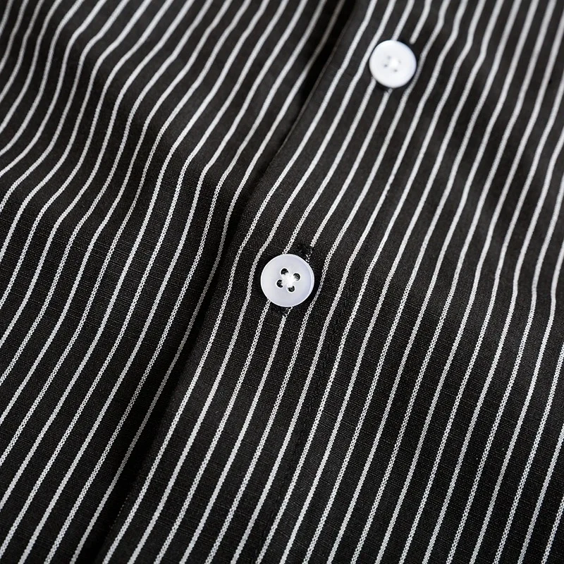 Большие размеры 3XL 4XL 5XL 6XL 7XL Can 150кг мужская полосатая рубашка из хлопка с длинным