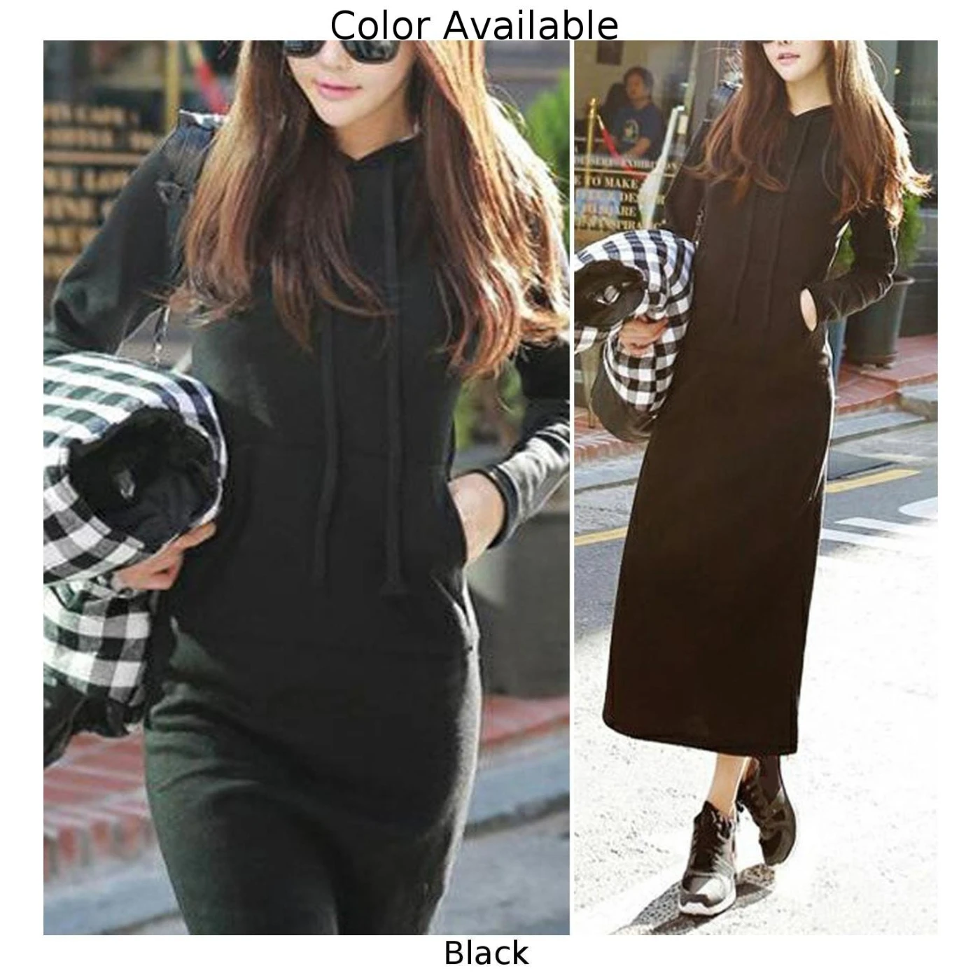 Женское платье свитер с капюшоном платья длинным рукавом пуловер Приталенный