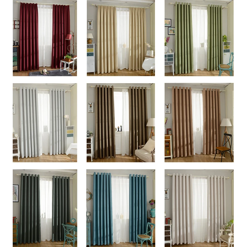 DSinterior занавески однотонная блэкаут штора для окон гостиной или спальни|curtains