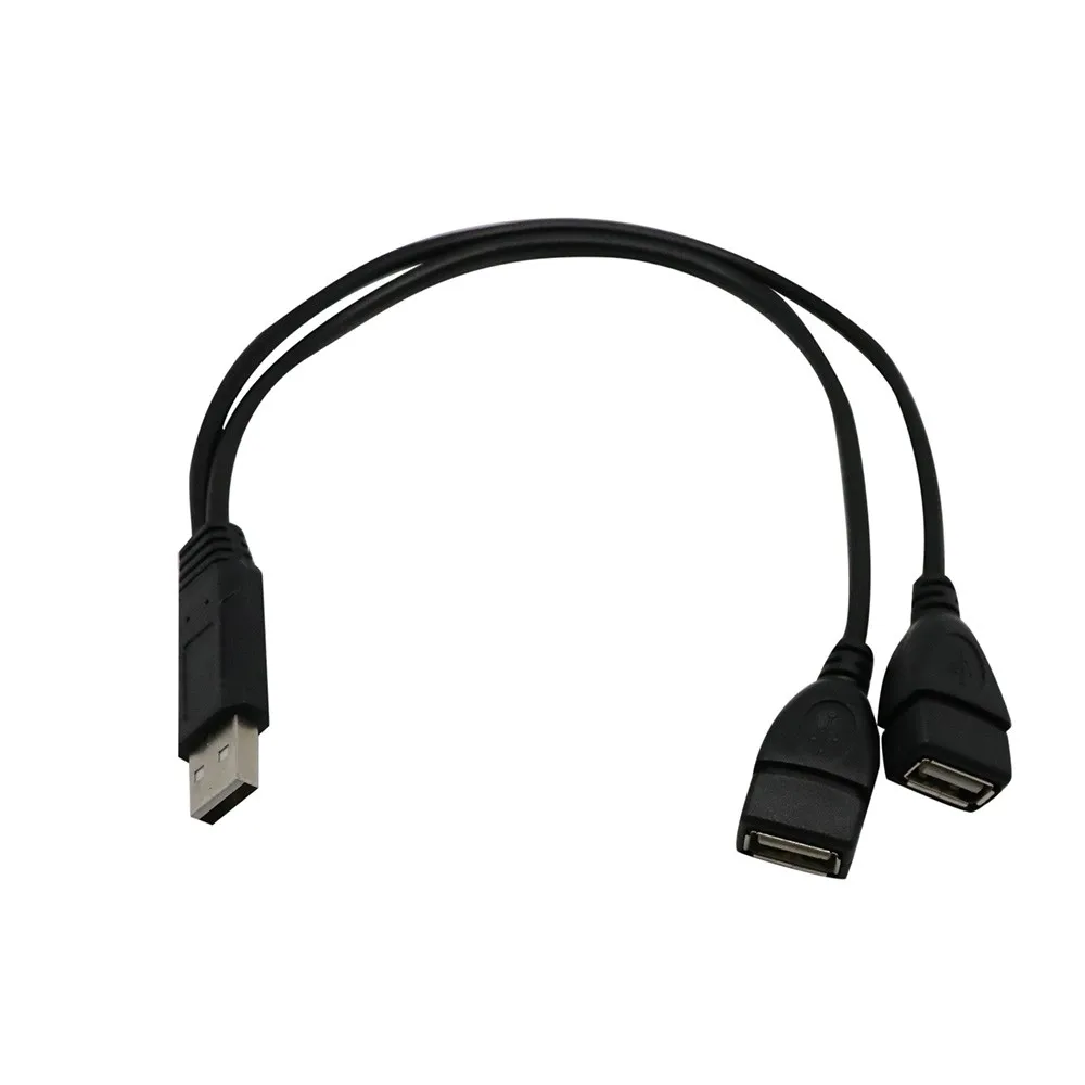 USB 2 0 A Male To Dual Female Jack Y Splitter Hub Кабель-адаптер питания адаптер для зарядки заводская