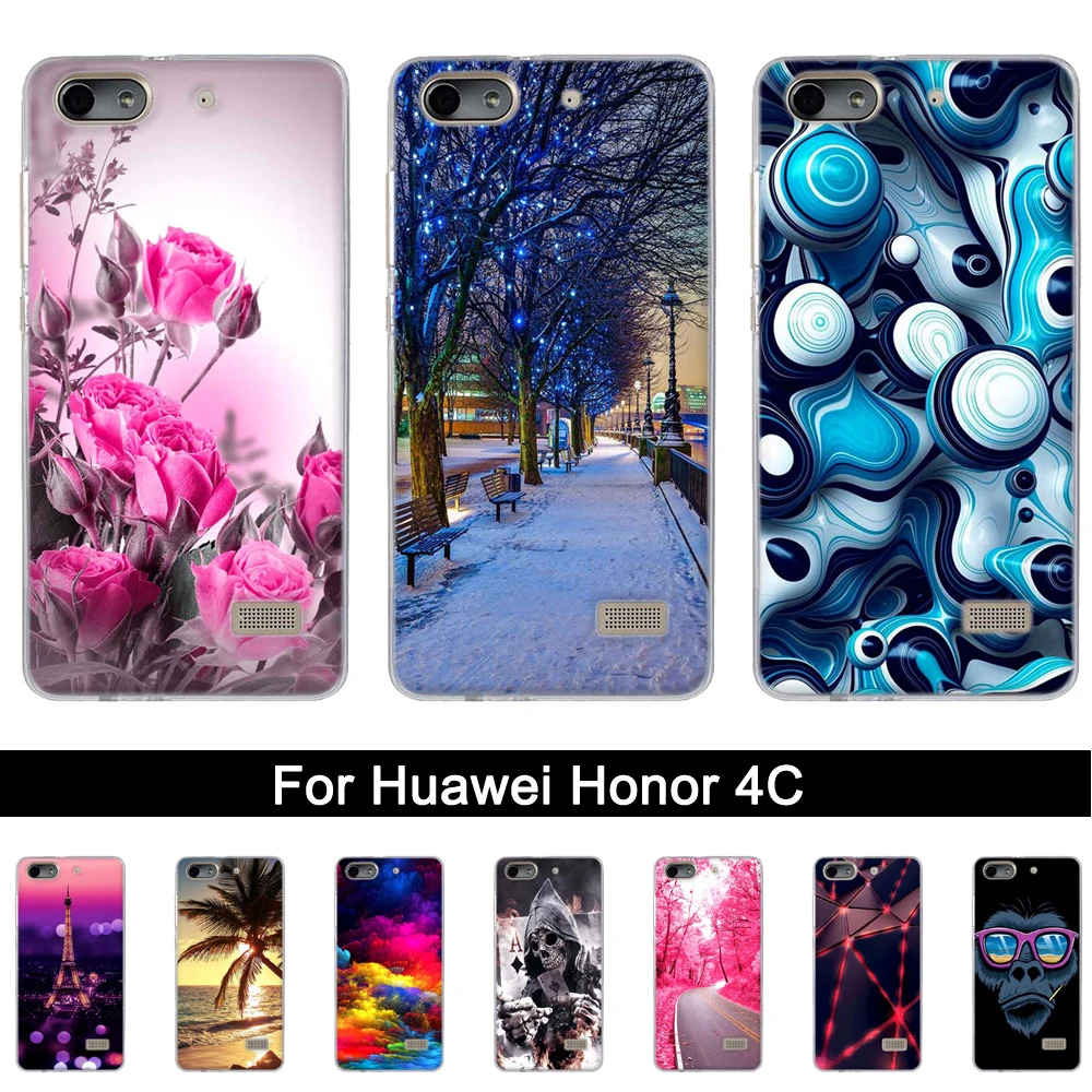 Мягкий силиконовый чехол для Huawei Honor 4C G Play Mini защитный прочный Чехол мобильный