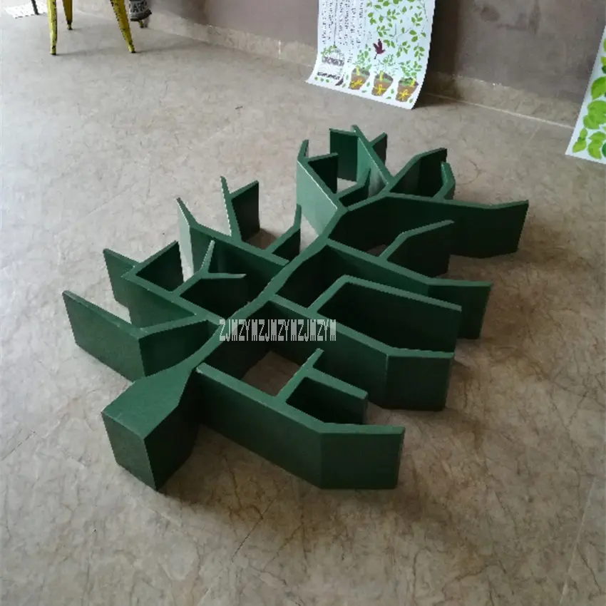 2m green BK066 креативная твердая деревянная книжная полка для гостиной стена спальни, декоративный книжный шкаф DIY деревянная книжная полка в форме дерева - Цвет: 2m green