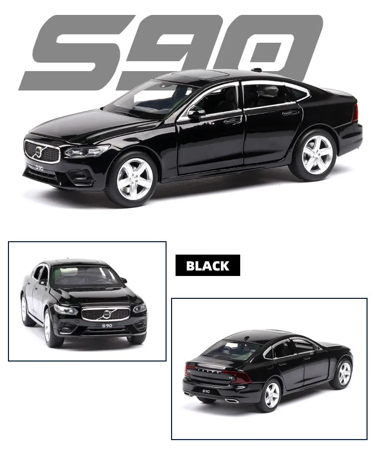 1:32 Diecasts модель автомобиля VOLLVO S90 автомобиль металлические автомобили светильник звуковые сплав игрушки для детей транспортные средства Подарки для детей мальчик