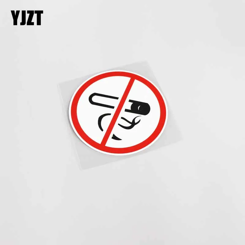 YJZT 10 7 см * Высокое качество креативный предупреждение не курить ПВХ окна