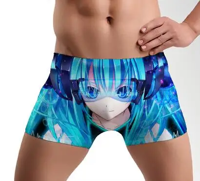 Много стильных японских аниме новинка vocaloid Hatsune Miku сексуальные мужские трусы для