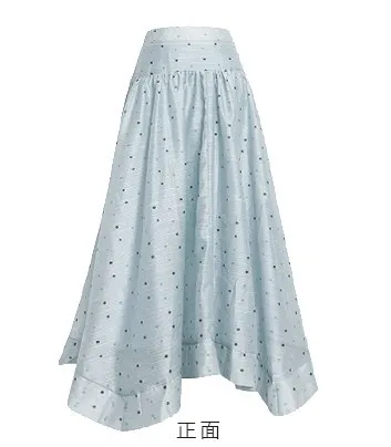 Blue Skirt С открытыми плечами укороченный топ с пышными рукавами в горошек сексуальный летний открытая спина без бретелек Розовый пляжный шифон короткая женская блузка рубашка с рюшами - Цвет: Blue Skirt
