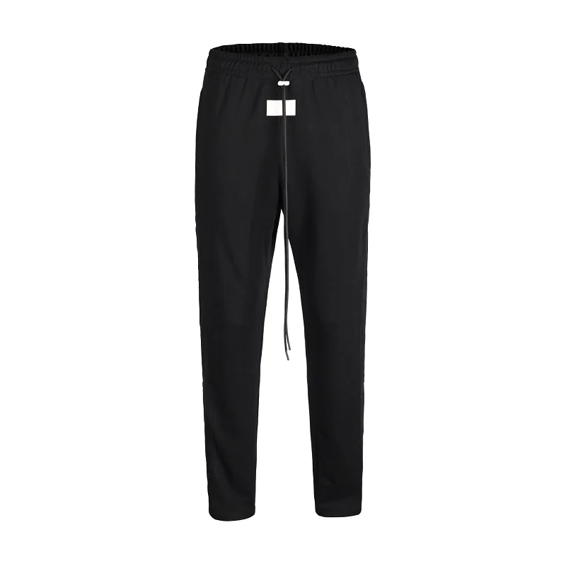 black QoolXCWear, спортивные штаны с боковой застежкой, в стиле хип-хоп, Kanye, длинные штаны для бега, свободные, махровые, хлопковые брюки - Цвет: black