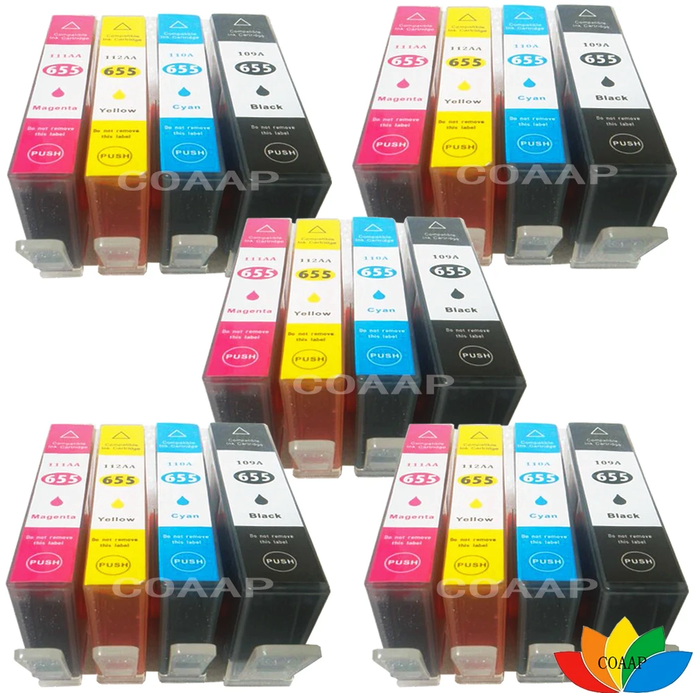 

20 шт./упаковка, картриджи для принтера hp Deskjet 6520 3525 4615 4625 5525 6525
