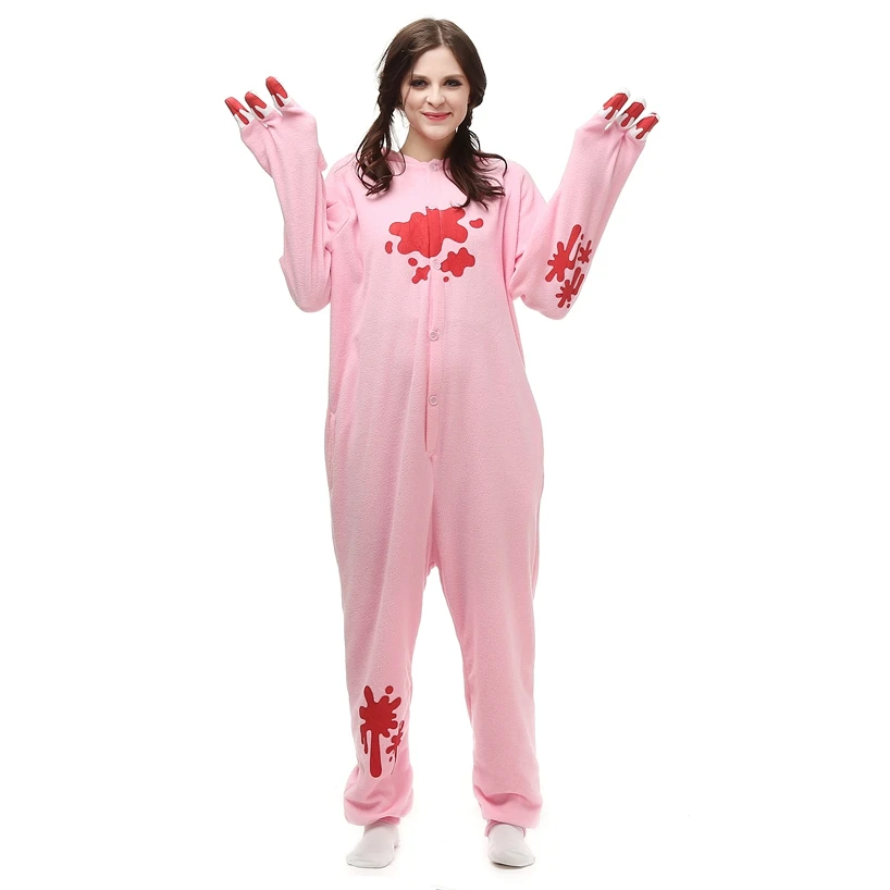 

Adult's Black Gloomy Bear Kigurumi Cartoon Onesies Pajama Halloween Carnival Masquerade Party Jumpsuit