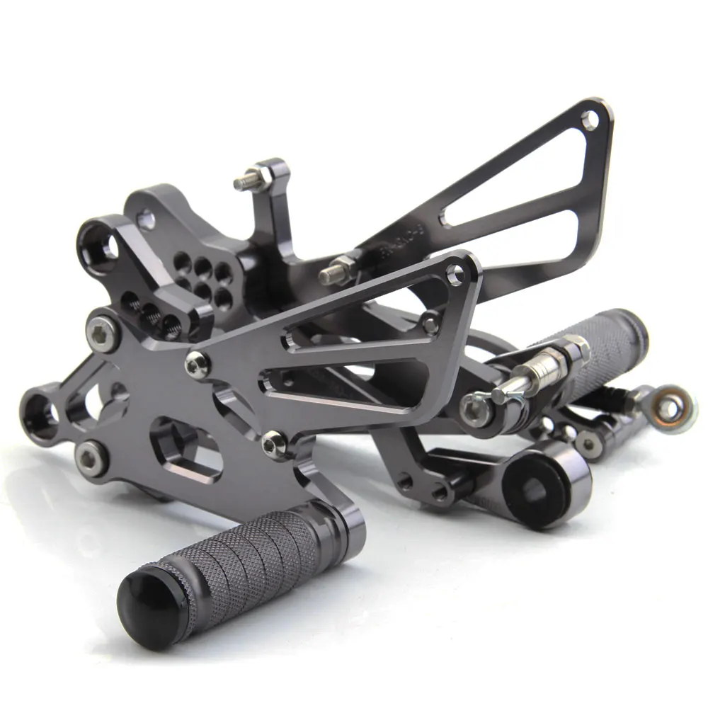 Titanium CNC Титан Алюминий Регулируемая подножки для Yamaha YZF-R6 YZF R6 2006 2007 2008 2009 2010 2011 2012 2013 - Цвет: Titanium