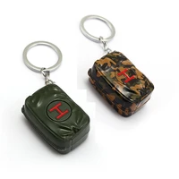 pubg game keychain first aid kit treatment box keyring battleground camouflage bag pendants key chain men jewelry