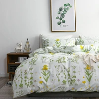 bright flower printing duvet cover set pastoral style bedding sets queeen size 23 pcs soft comfortable bed covers bedlinen