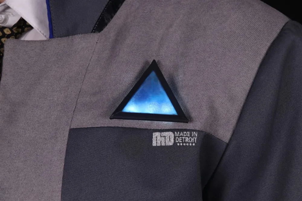 Новая игра Детройт стать человеком Коннор RK800 костюм спецагента Униформа плотный