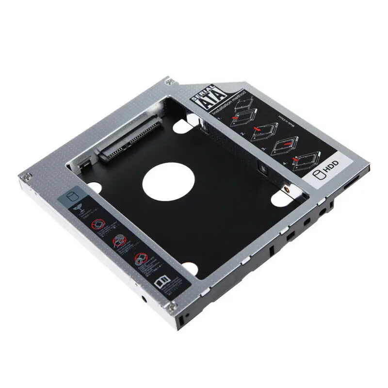 Универсальный алюминиевый SATA 3,0 2nd HDD Caddy 12,7 мм для 2," 2 ТБ SSD чехол Корпус жесткого диска для ноутбука DVD-ROM Оптический отсек