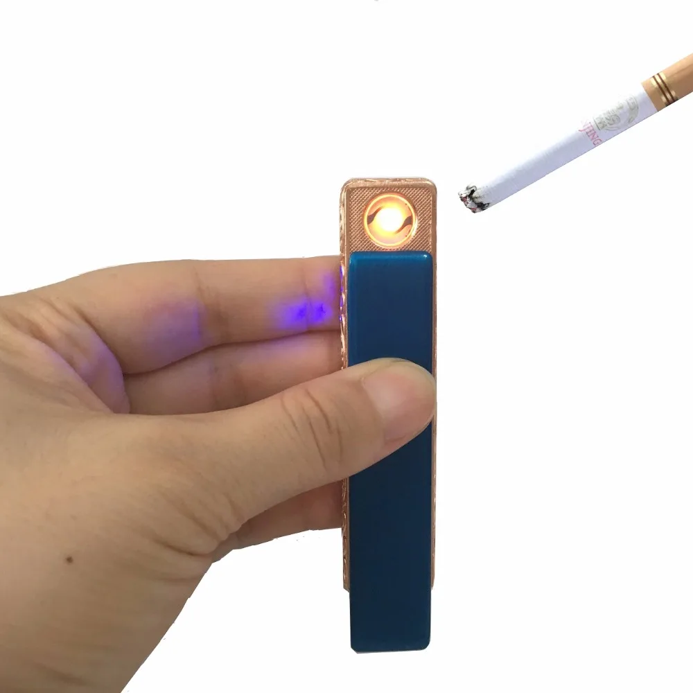 USB аккумуляторная ветрозащитная катушка тонкая зажигалка с usb кабелем для