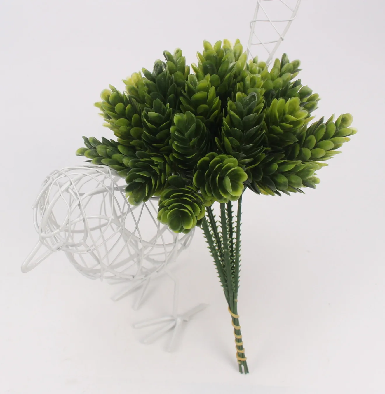 Deep Green Пластиковые искусственные растения маленькие ананас Garss для дома Свадебные украшения, аксессуары зеленый фон 30 голов/Букет - Цвет: Deep Green