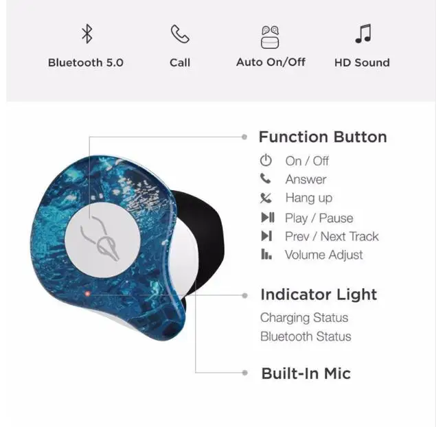 Оригинальные мини наушники Sabbat X12 Pro Bluetooth 5 0 TWS беспроводные спортивные IPX5 с