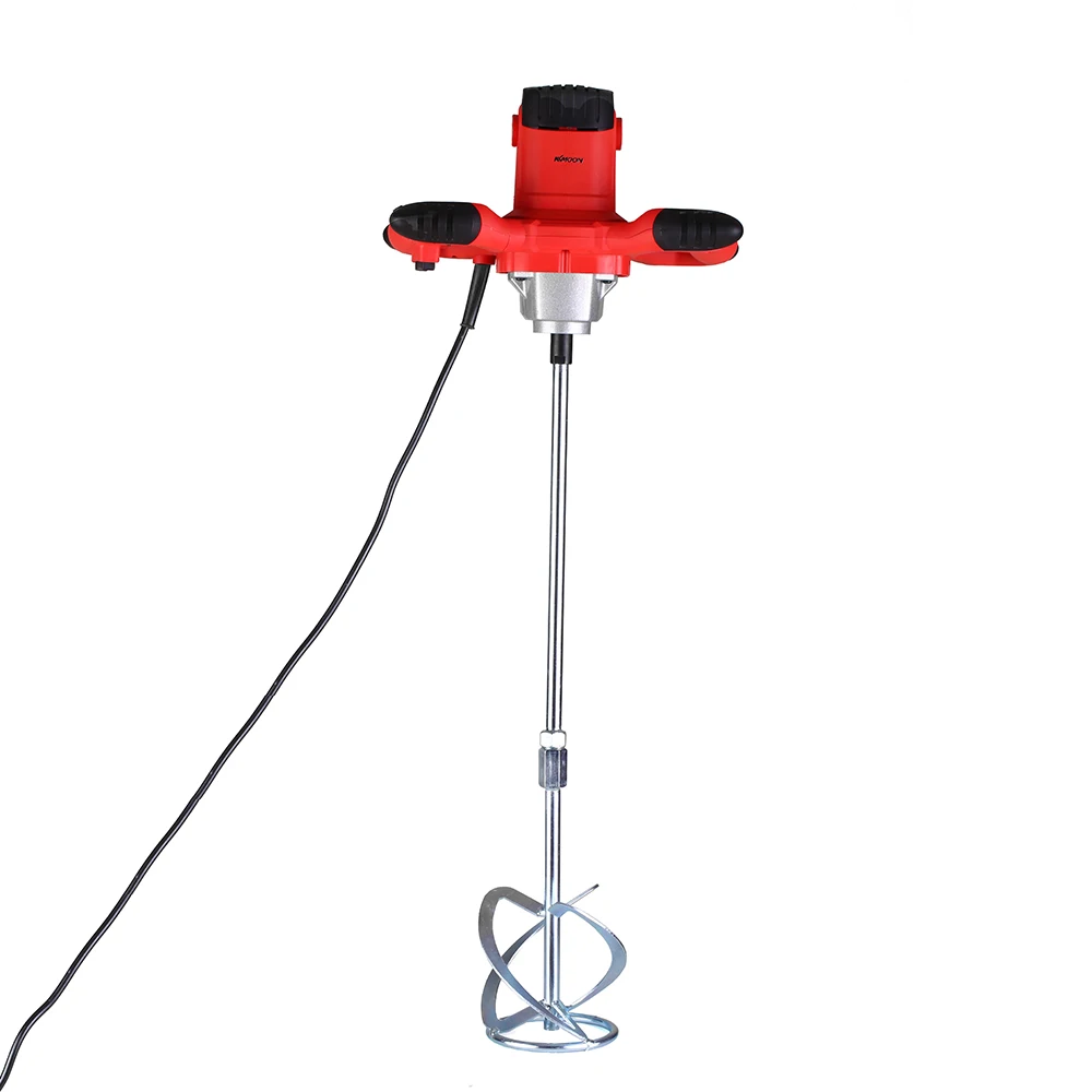 KKmoon 220V 2100W Handheld Electric Cement Mixer Stirrer 50/60Hz 6-Speed Hand Held Concrete Mixer for Mortars Paint Mud Grout 80
