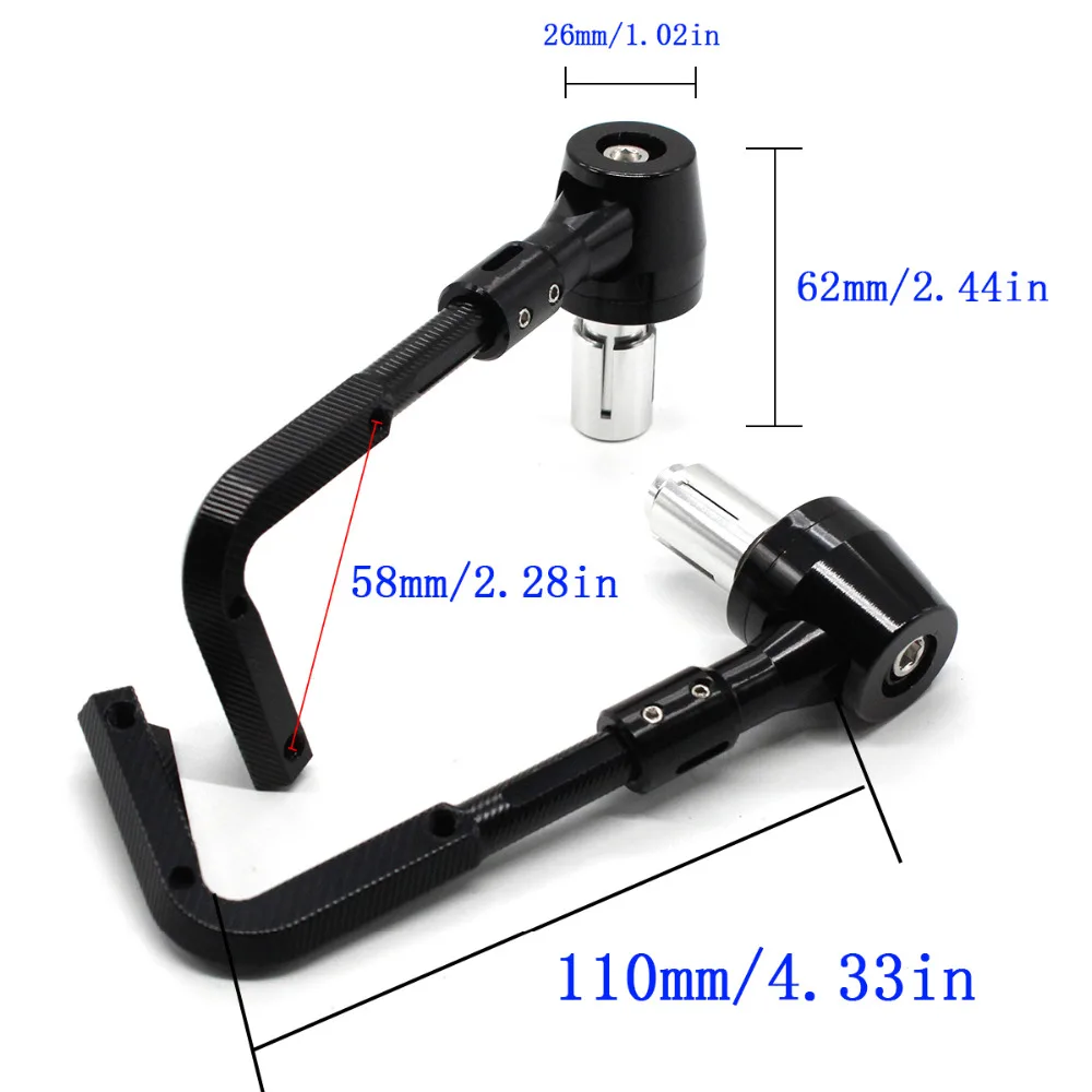 

FX CNC Brake Clutch Lever Protective Guards Bar Ends Motorcycles 7/8" 22mm Handlebar Protector CNC Lever Guard