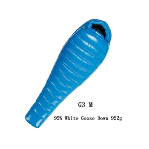 Blue G3M AEGISMAX спальный мешок на гусином пуху, уличный спальный мешок на гусином пуху, удлиненный, утолщенный, зимний, Сверхлегкий, дизайн перегородок, сумки - Цвет: Blue G3M
