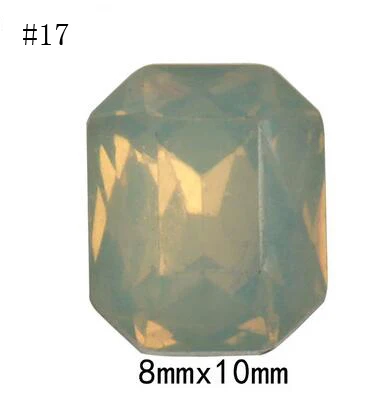 No.17 100 шт./упак. 6*8 мм, 7*10 мм Опал Кристалл ногтей Стразы для 3d очарование смолы 32 вида камень опал ногтей Стразы, Размеры - Цвет: No.17