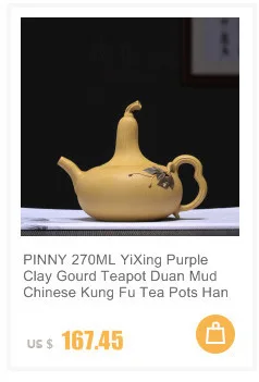 PINNY 290 мл фиолетовая глина yixing "Алмаз" чайник натуральная руда Традиционный китайский кунг-фу Чайники заварочные Ретро фиолетовый; песок ремесла